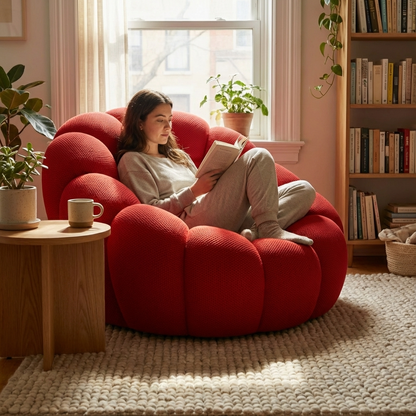 Lumo Mini - Fauteuil Bubble Compressé Rouge